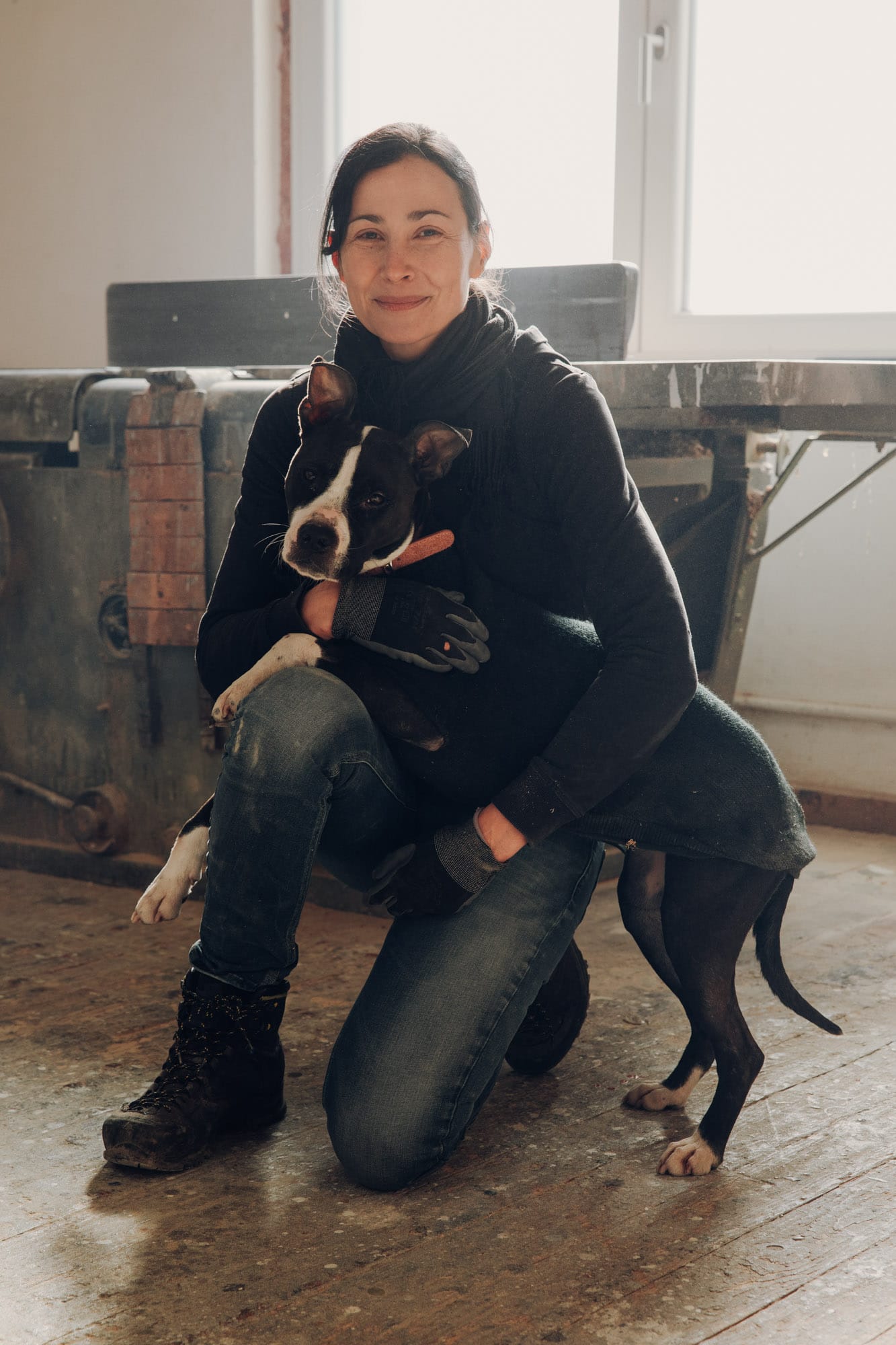 Melanie mit ihrem Hund Melanie Dassler mit ihrem Hund